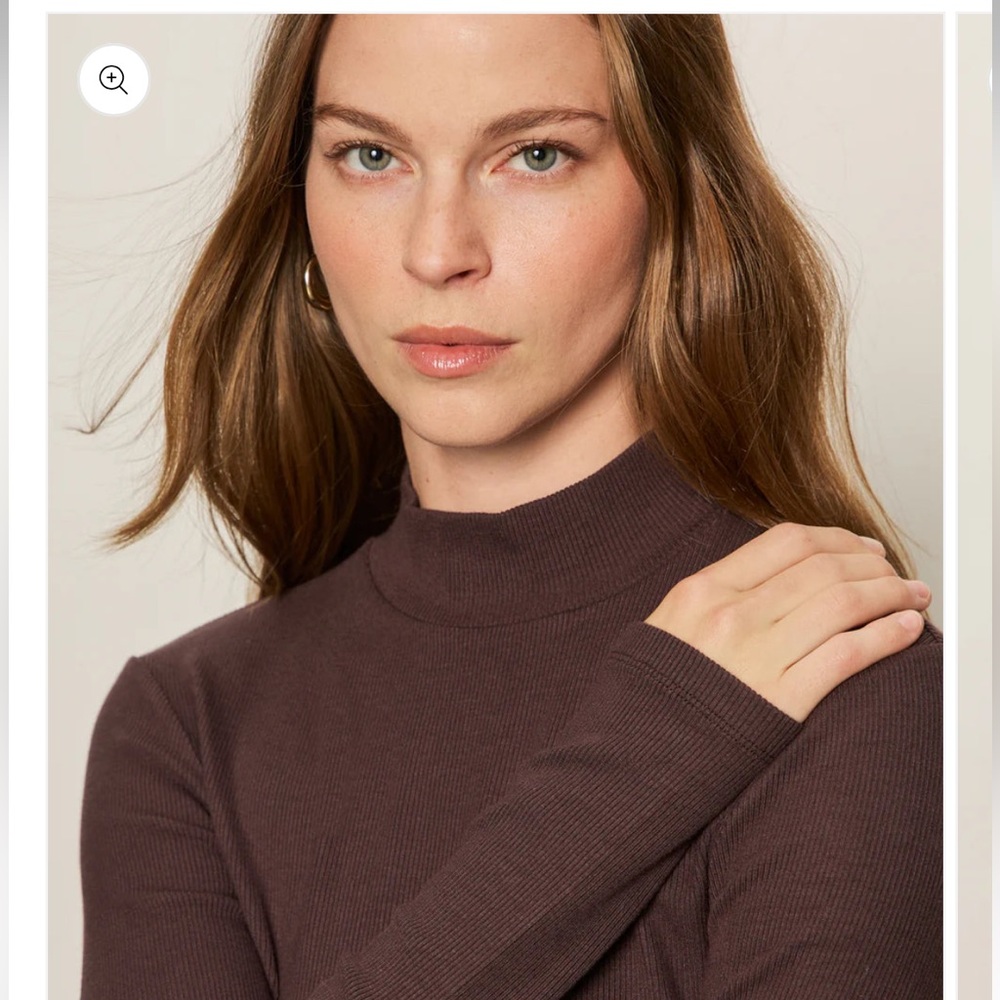 Rebecca Malone Chocolate Turtleneck Sweater